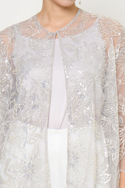 Pranika Outer Top in Silver Blue