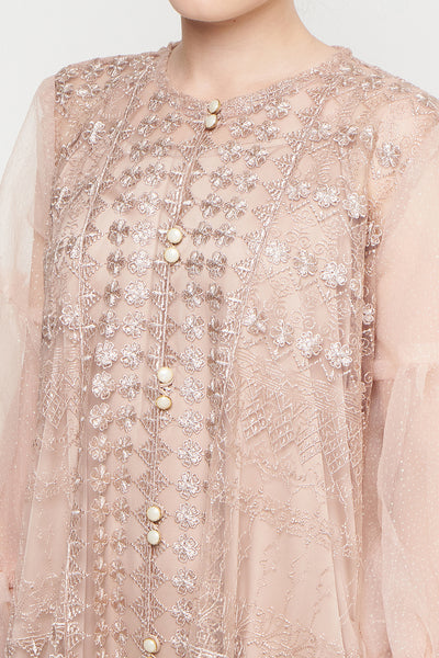 Naomi Dress in Creme Gold