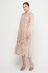 Naomi Dress in Creme Gold