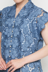 Yuna Long Outer Top in Blue Denim