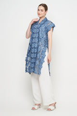 Yuna Long Outer Top in Blue Denim