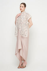 Lana Vest Outer in Greyish Cream