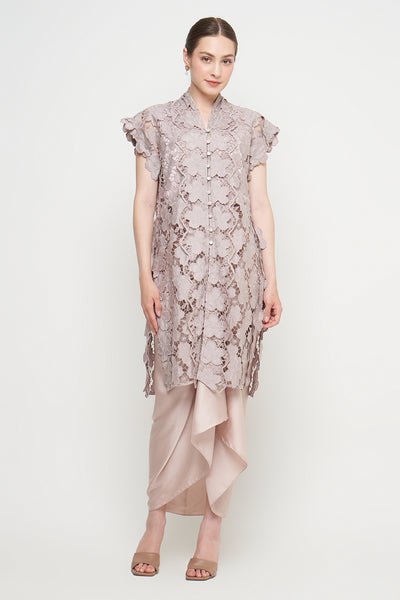 Yuna Long Outer Top in Oat