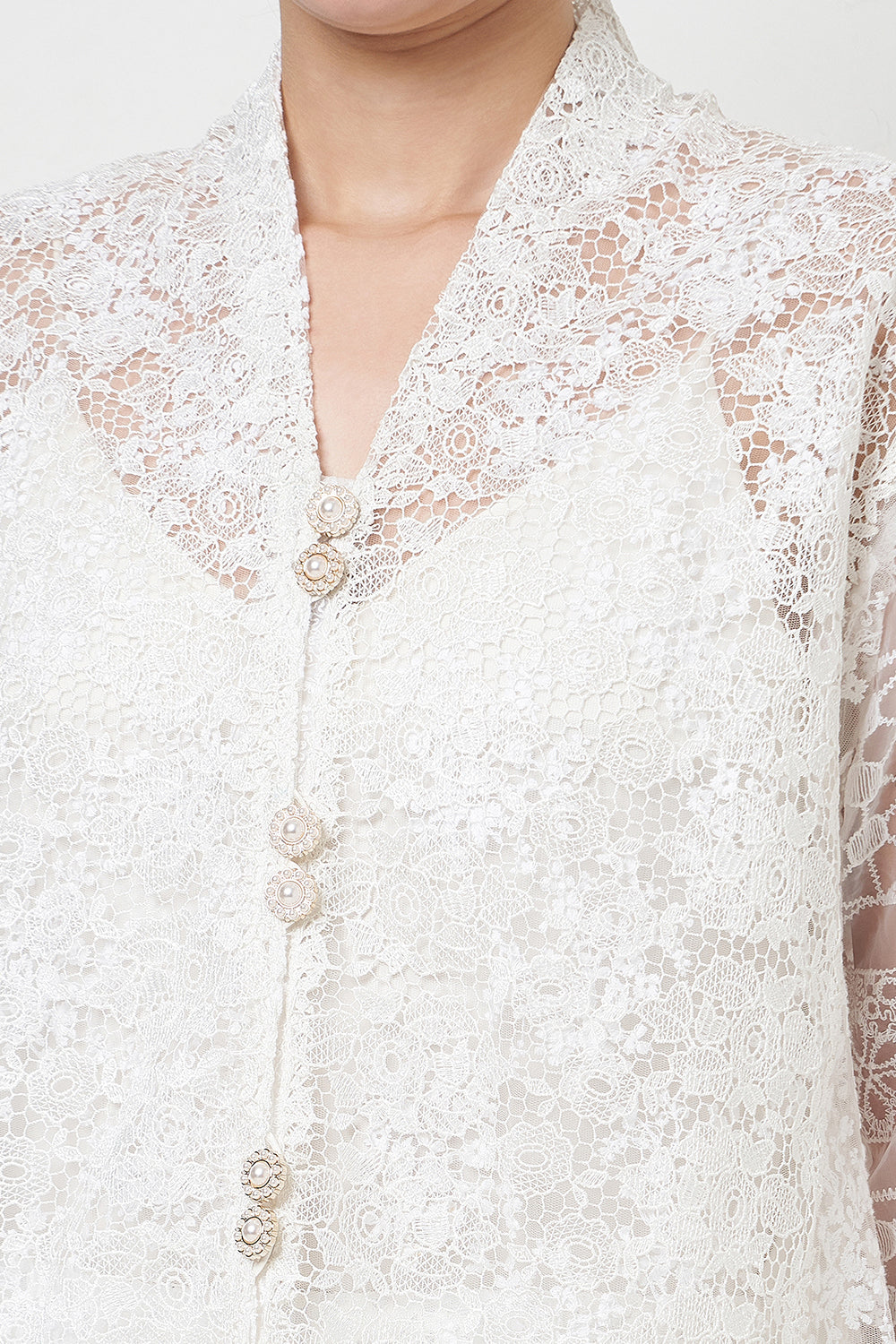 Svana Top in White Ivory