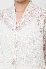 Svana Top in White Ivory