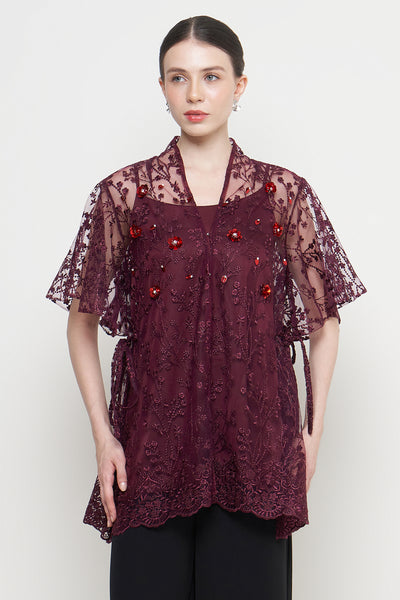 Bailey Top in Maroon Burgundy