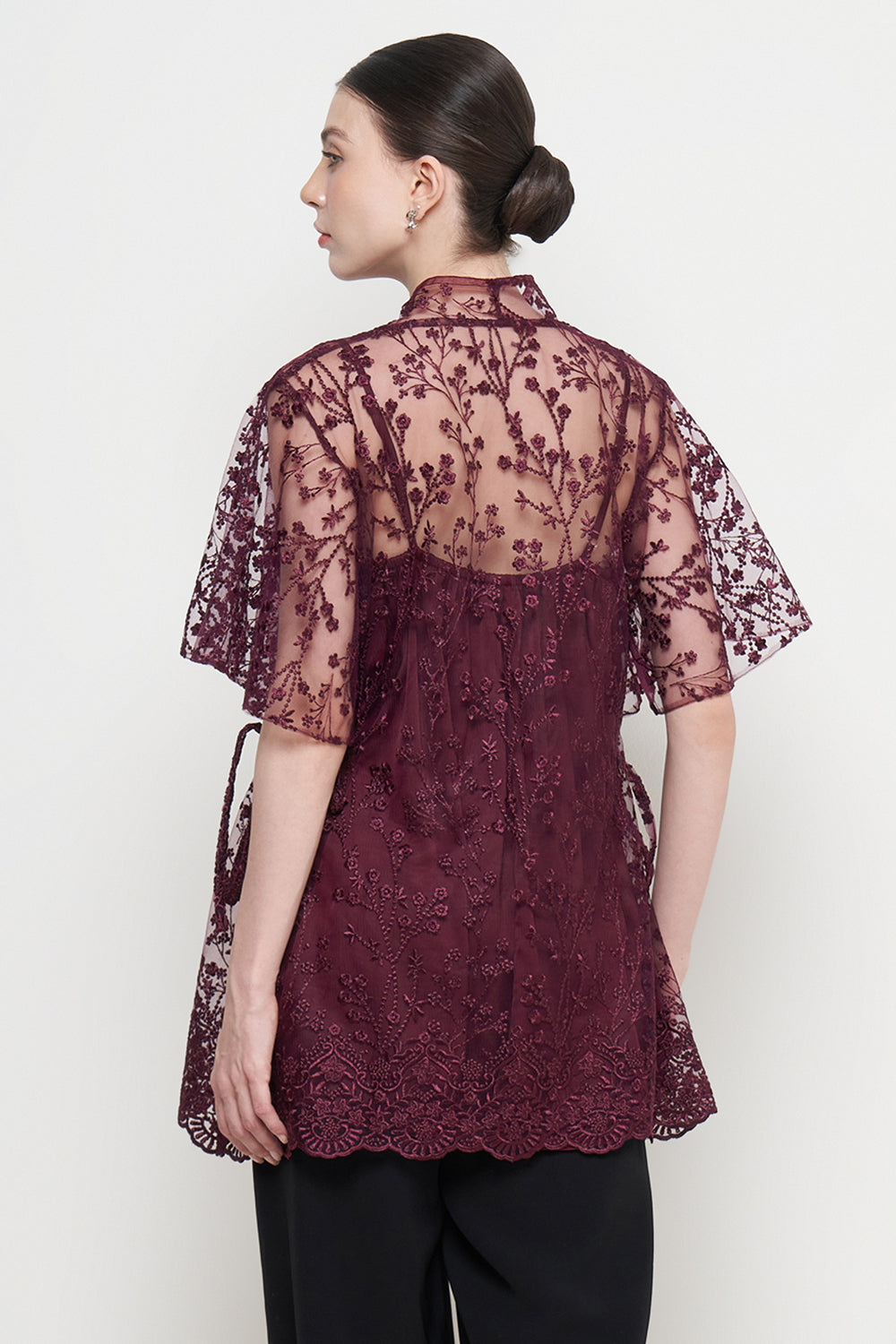 Bailey Top in Maroon Burgundy