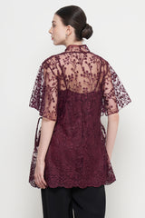 Bailey Top in Maroon Burgundy