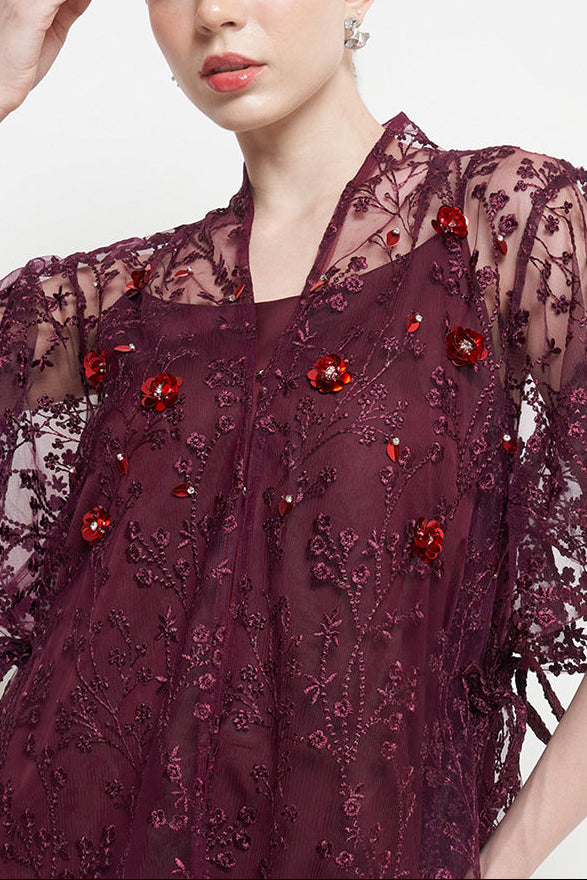 Bailey Top in Maroon Burgundy