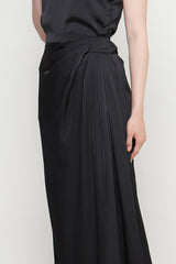 Petra Drapped Skirt in Black