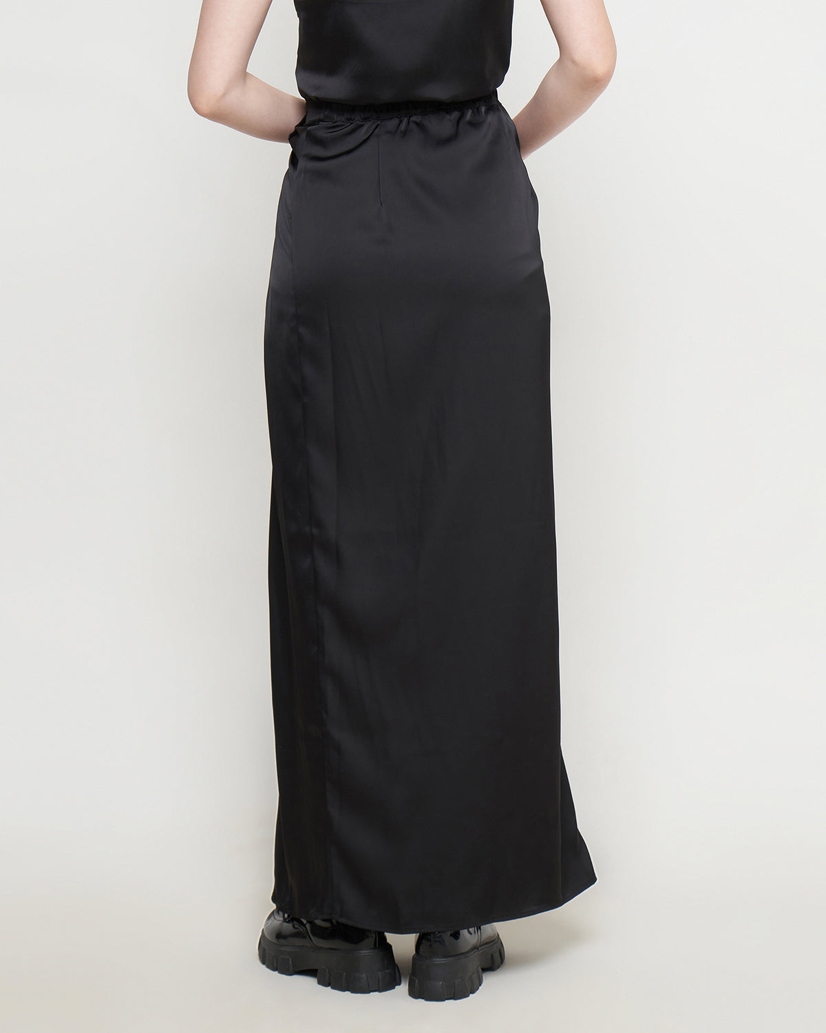 Petra Drapped Skirt in Black