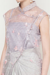 Amelia Top in Grey Purple