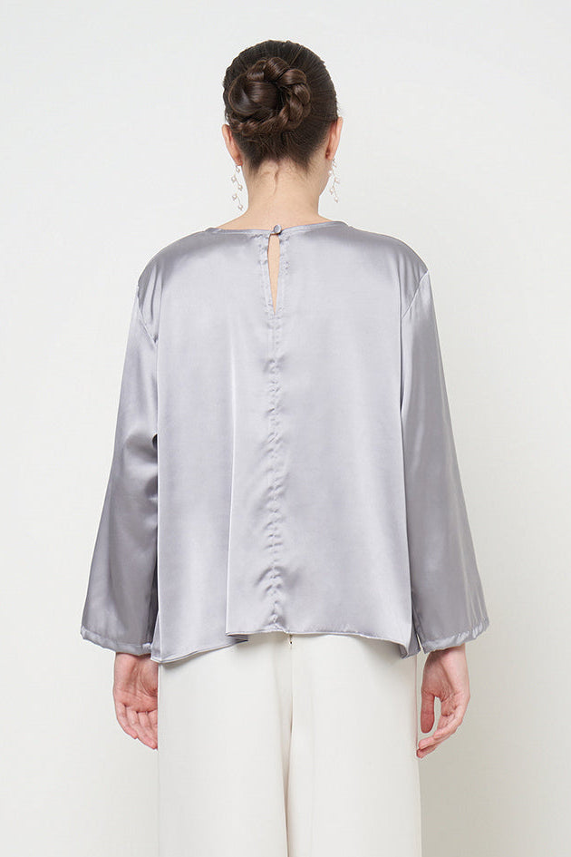 Yara Long Sleeves Inner Top in Dark Grey