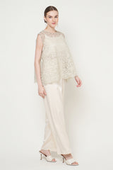 Ava Top in Ivory Sage