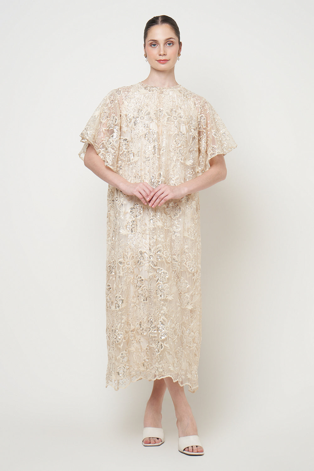 Karla Dress in Light Cream