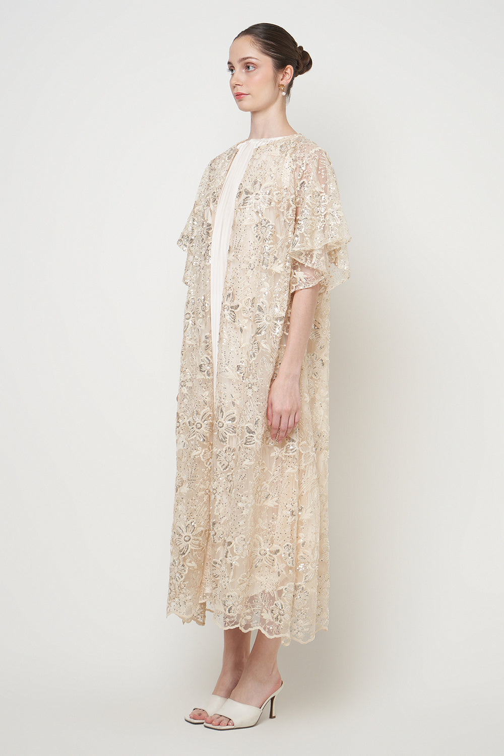 Karla Dress in Light Cream