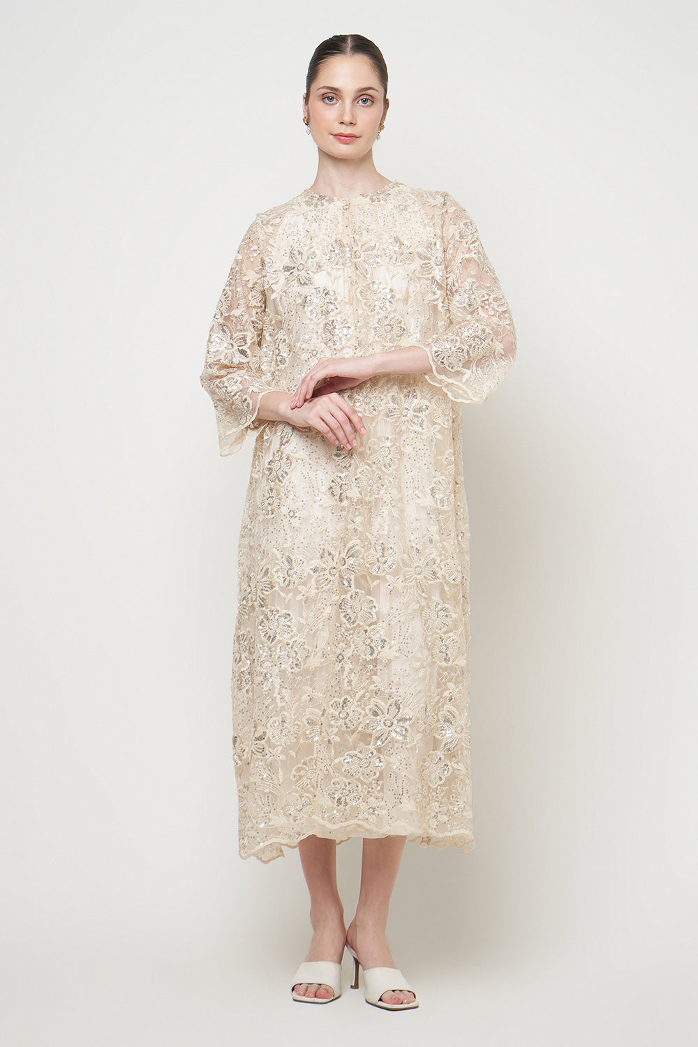 Bella Dress in Light Cream