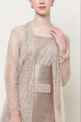 Gamila Kebaya Set in Nude Cream