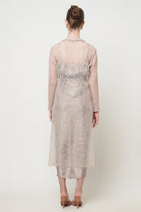 Gamila Kebaya Set in Nude Cream