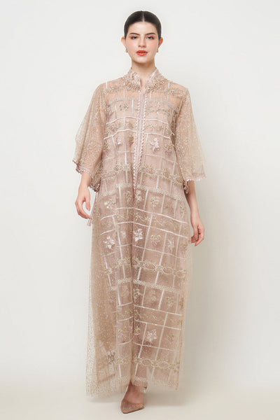 Inaya Dress in Nude Oat