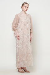Arumi Dress in White Nude