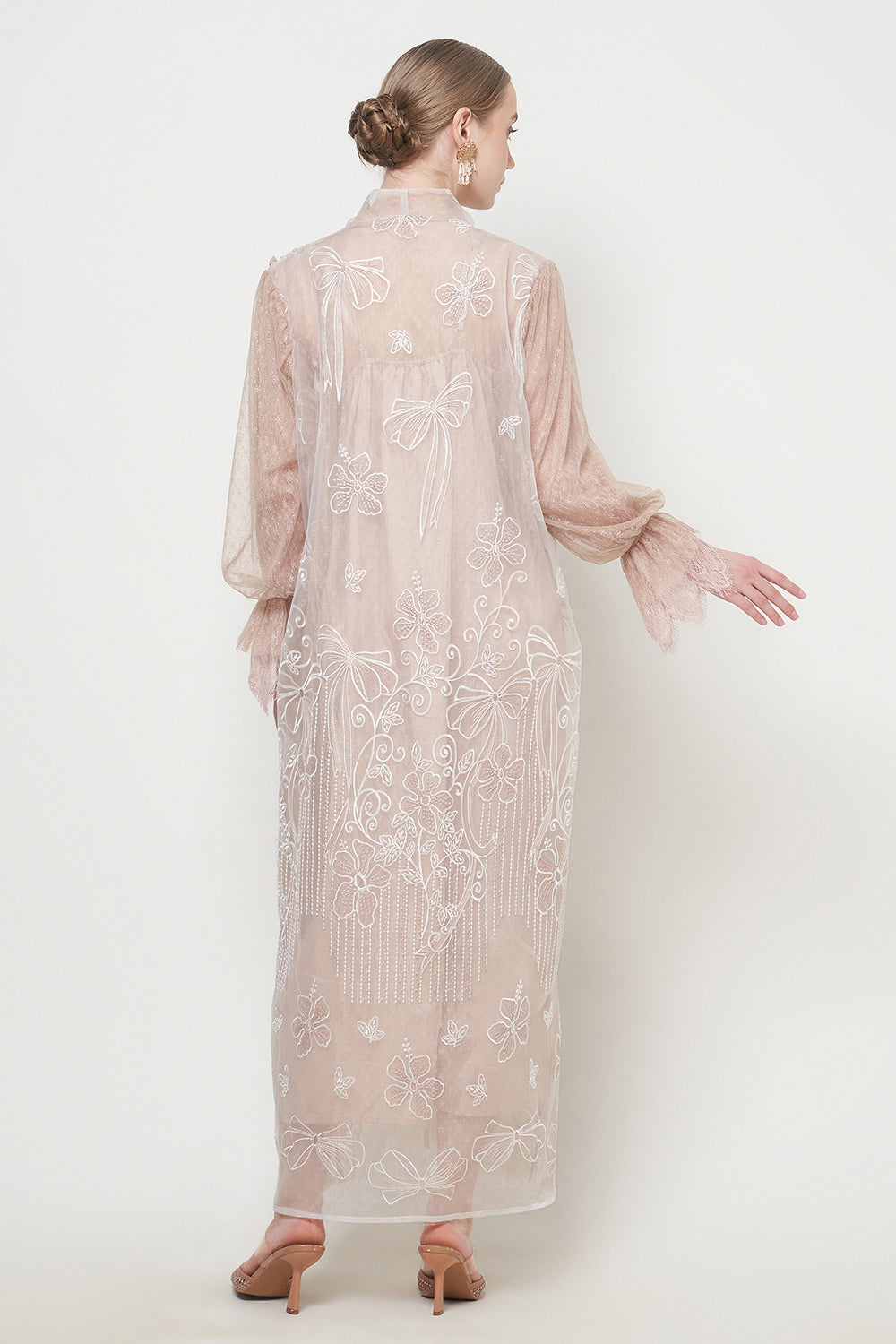 Arumi Dress in White Nude