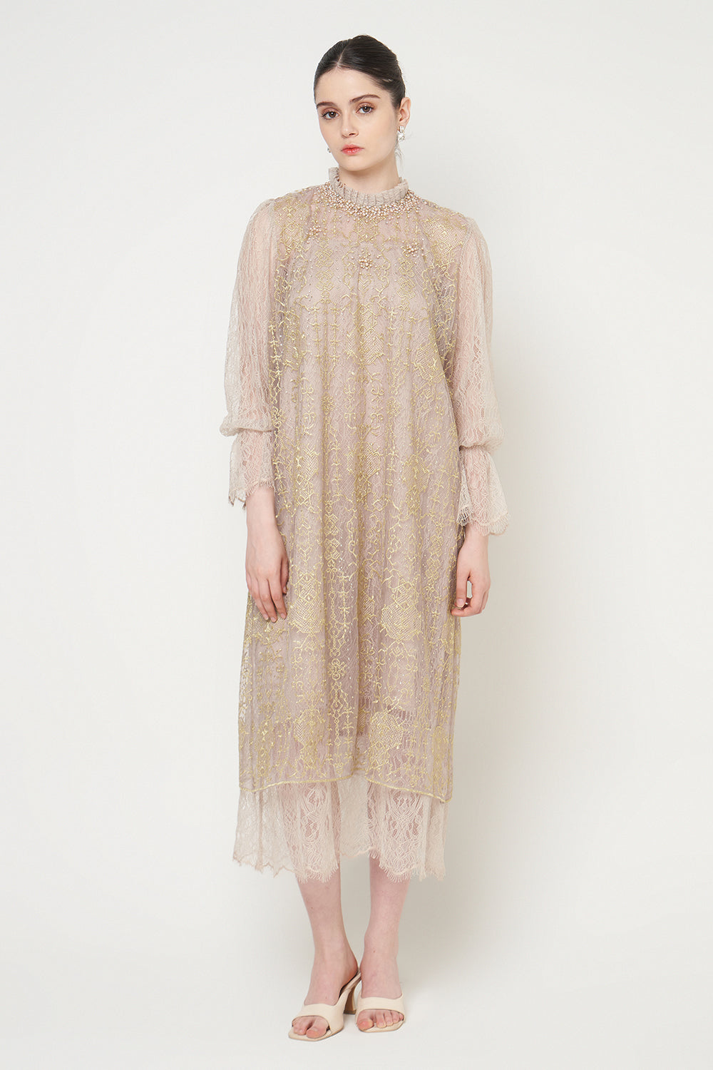 Anum Dress in Champagne