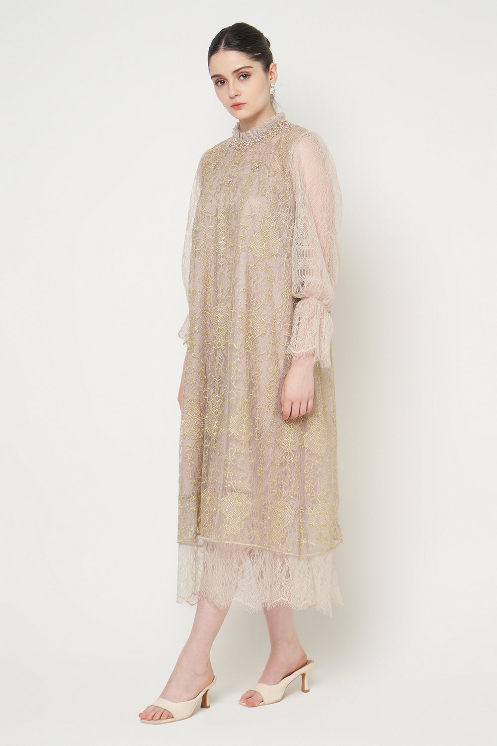 Anum Dress in Champagne