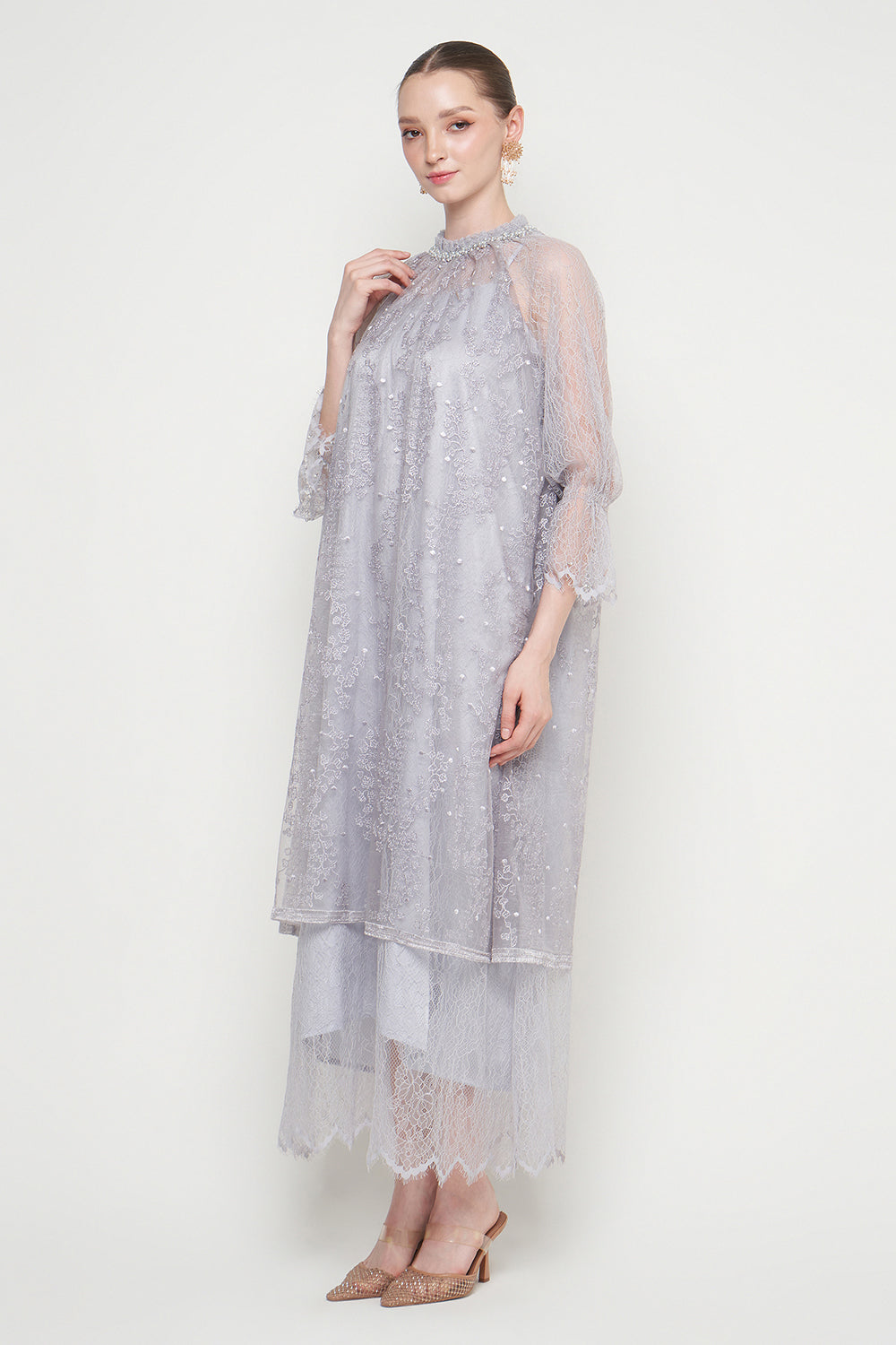 Kenna Dress in Silver Grey