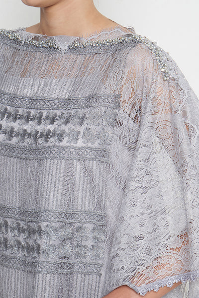 Adara Kaftan Dress in Mystic Gray