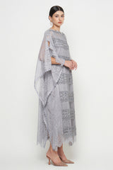 Adara Kaftan Dress in Mystic Gray