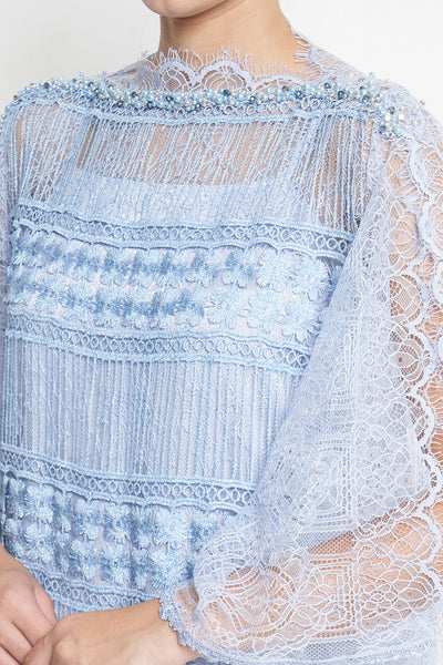 Adara Kaftan Dress in Blue