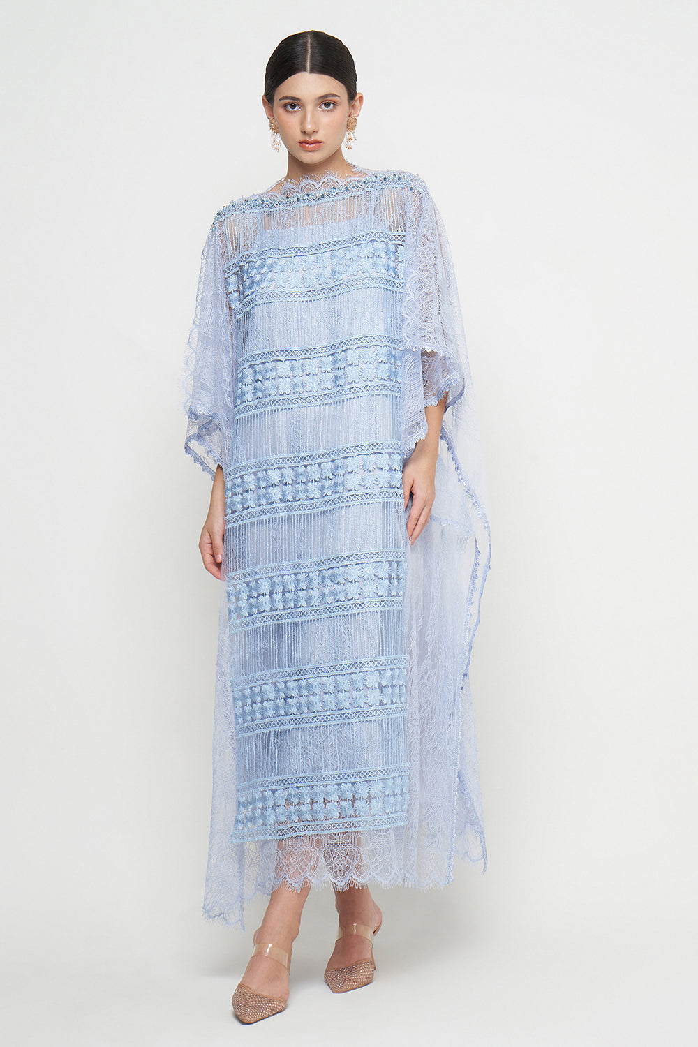 Adara Kaftan Dress in Blue
