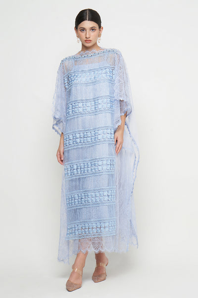 Adara Kaftan Dress in Blue