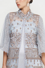 Inaya Dress in Blue Gray