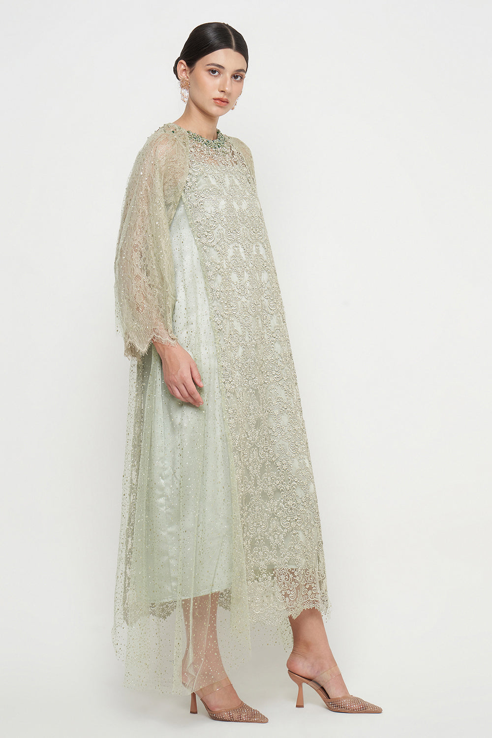 Maysaa Dress in Matcha