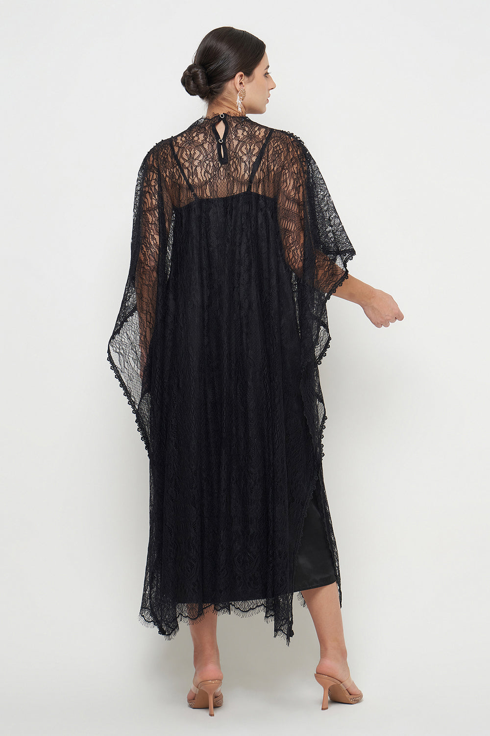 Adara Kaftan Dress in Black