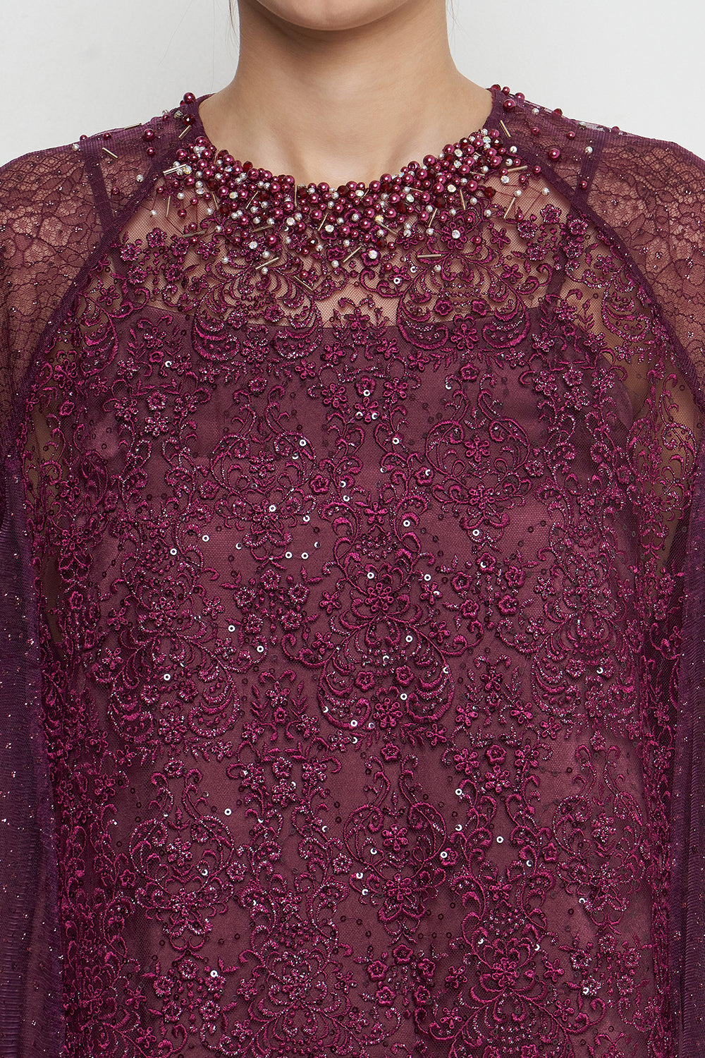 Maysaa Dress in Burgundy