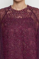 Maysaa Dress in Burgundy