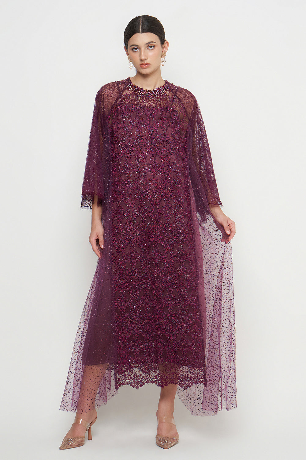 Maysaa Dress in Burgundy