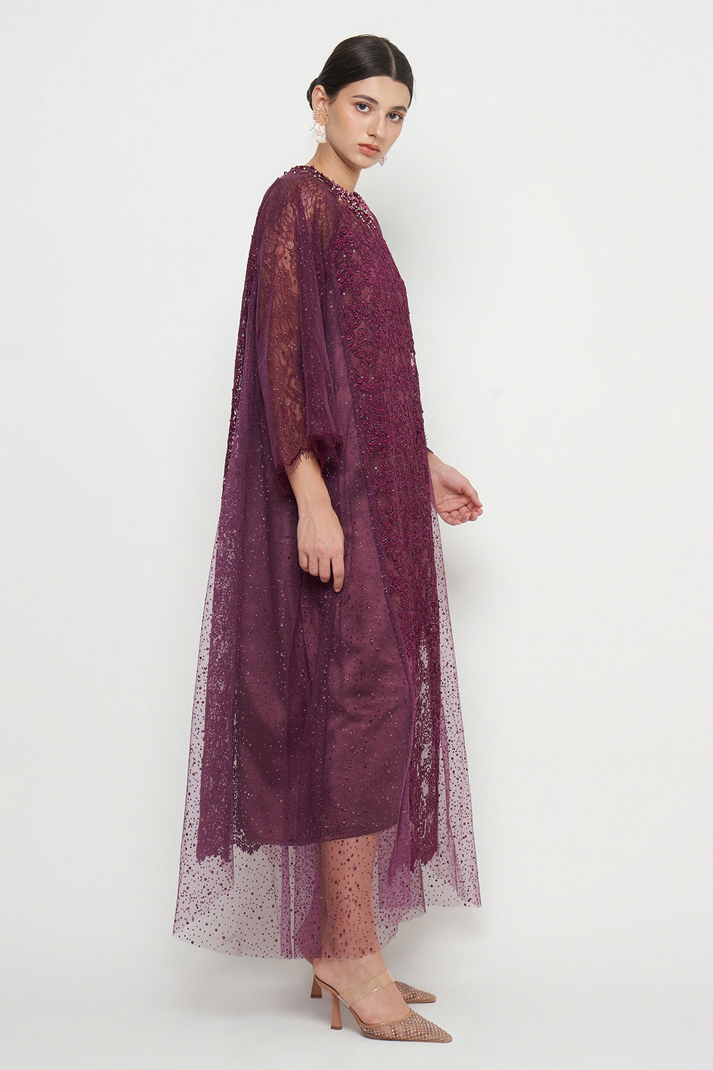 Maysaa Dress in Burgundy