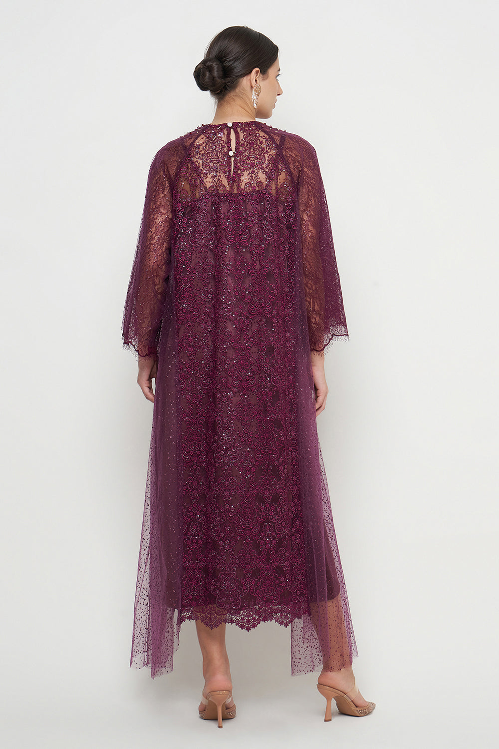Maysaa Dress in Burgundy