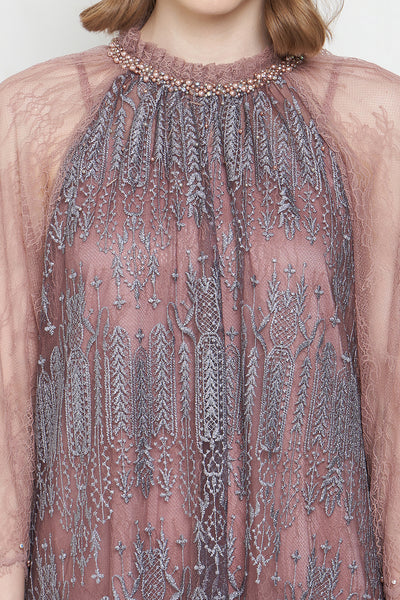 Shaima Dress in Rose Gold Purple