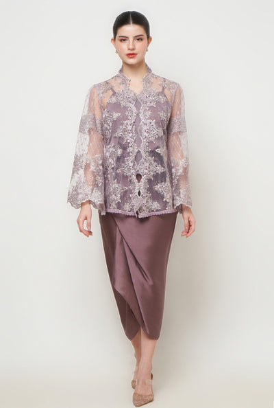 Nayra Kebaya Set in Dusty Purple