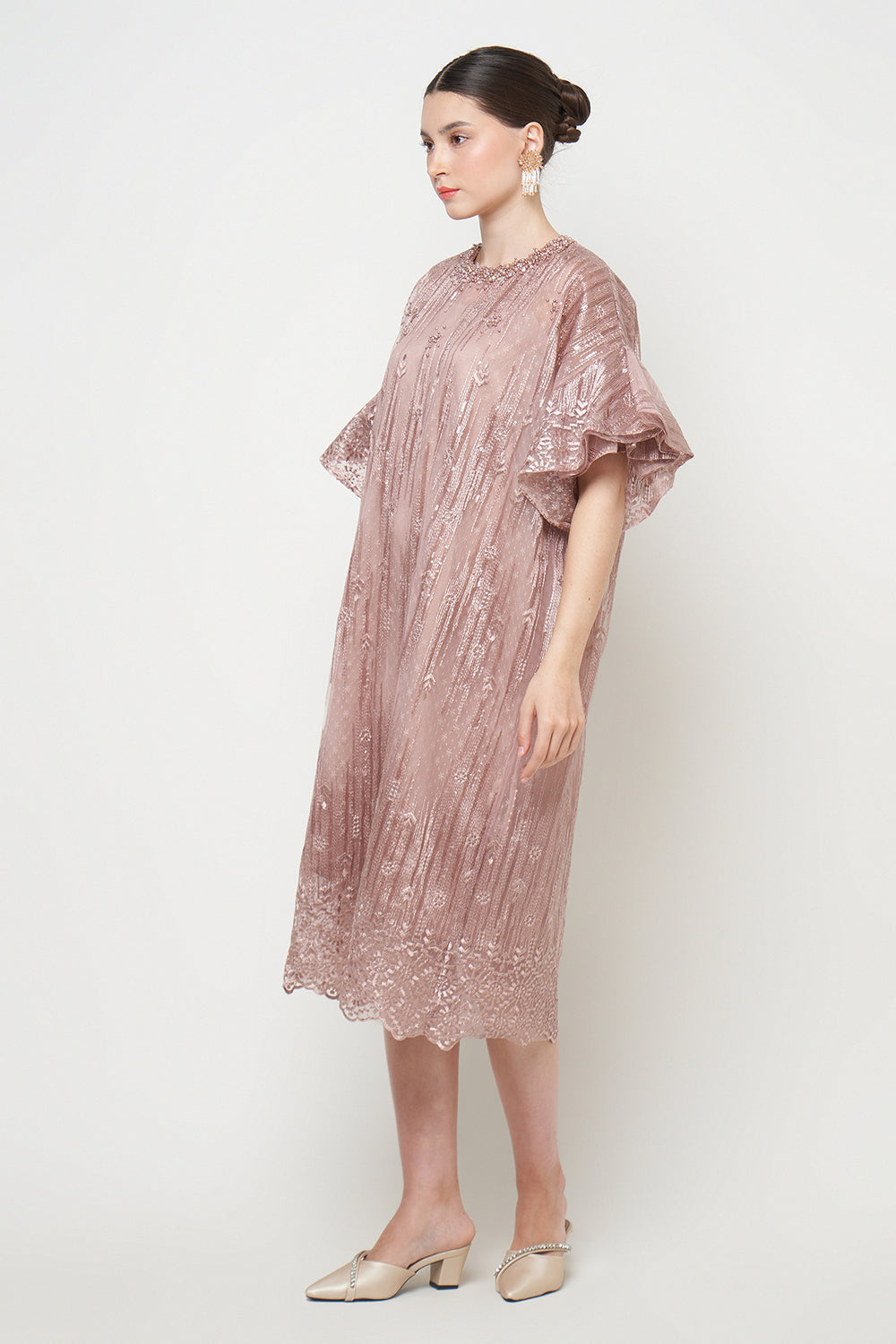 Malika Dress Rose Gold