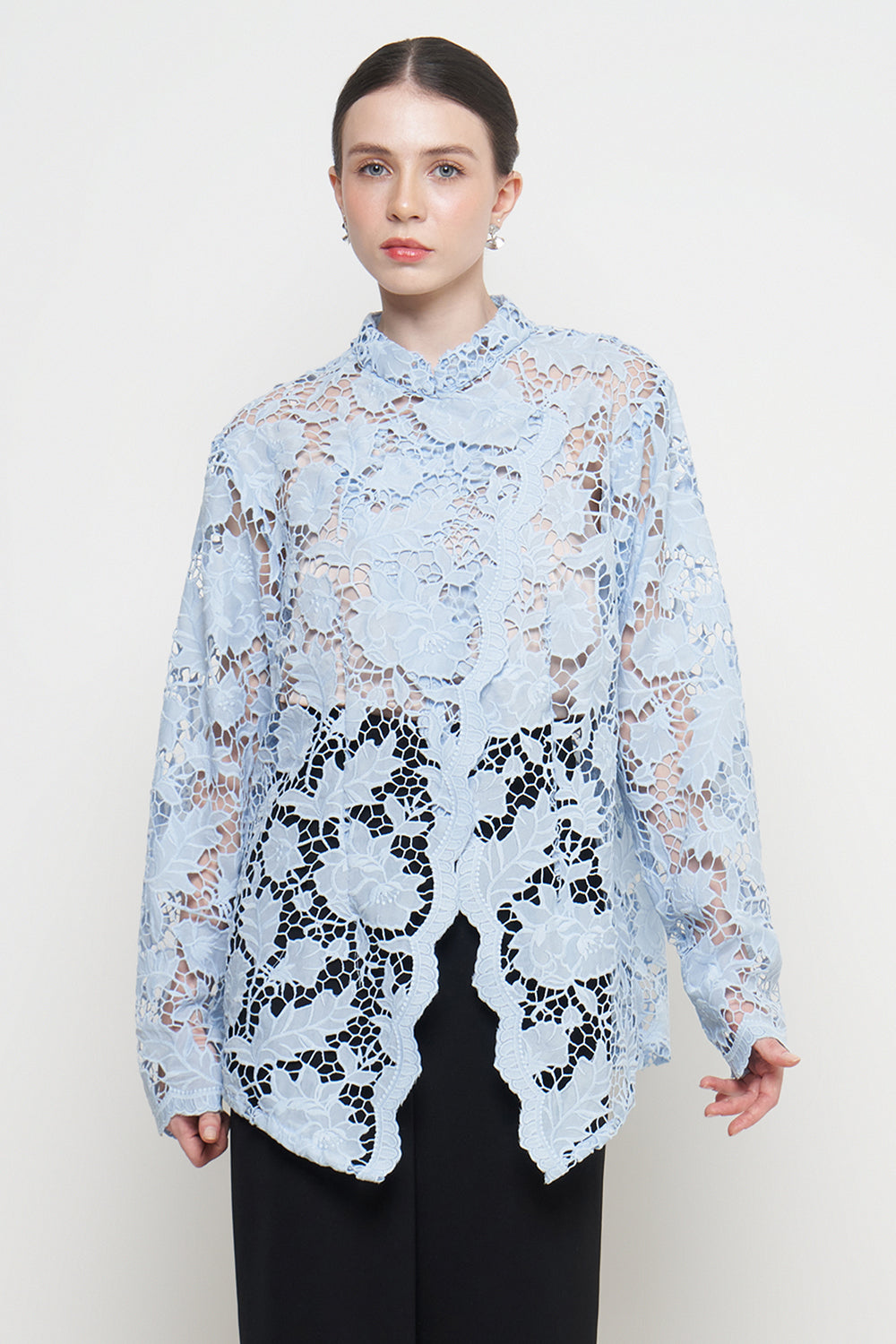 Aleera Janggan Top in Periwinkle Blue