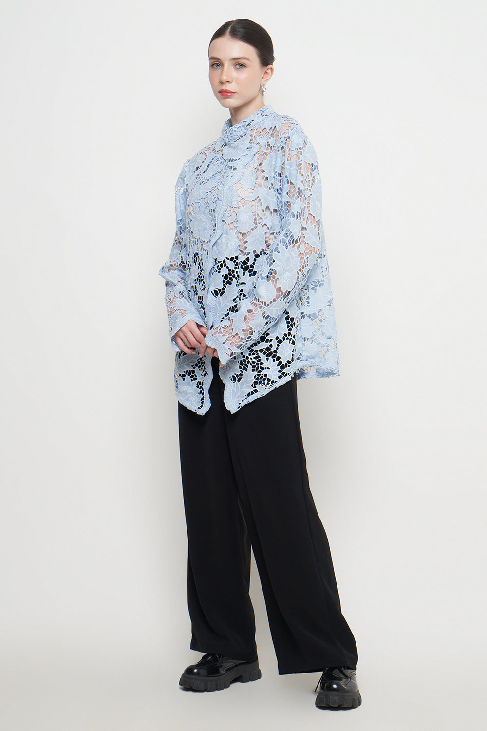 Aleera Janggan Top in Periwinkle Blue