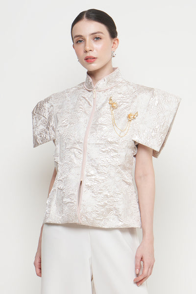 Brielle Top in Silver Pearl