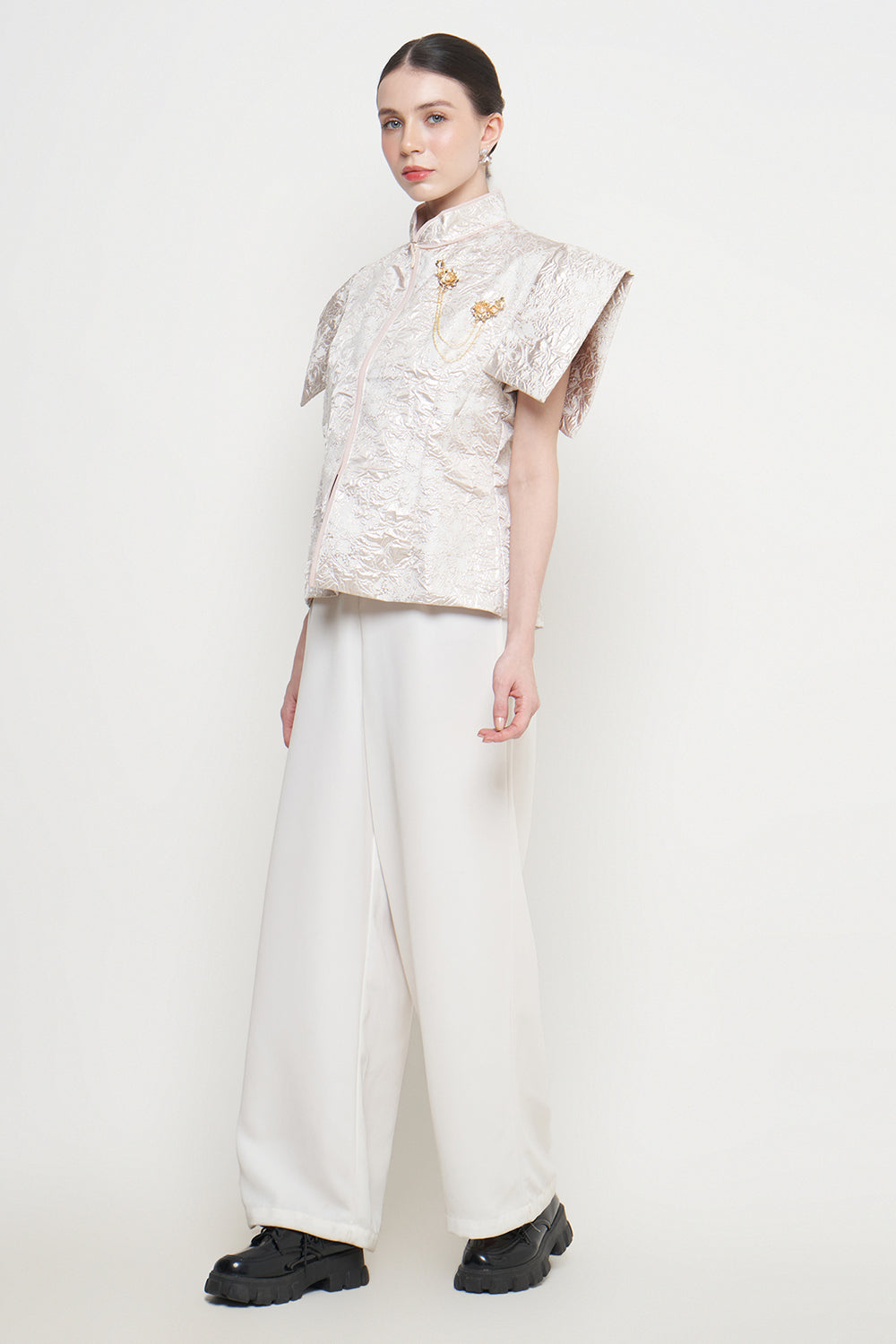 Brielle Top in Silver Pearl