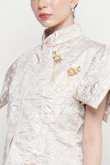 Brielle Top in Silver Pearl